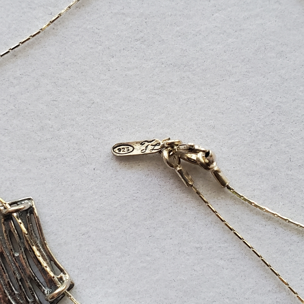 Shube Sterling Pearl Station Necklace Shube 925TL - Picture 11 of 14